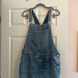 Old Navy O.G. Straight Medium-Wash Jean Overalls in color Blue Margarita